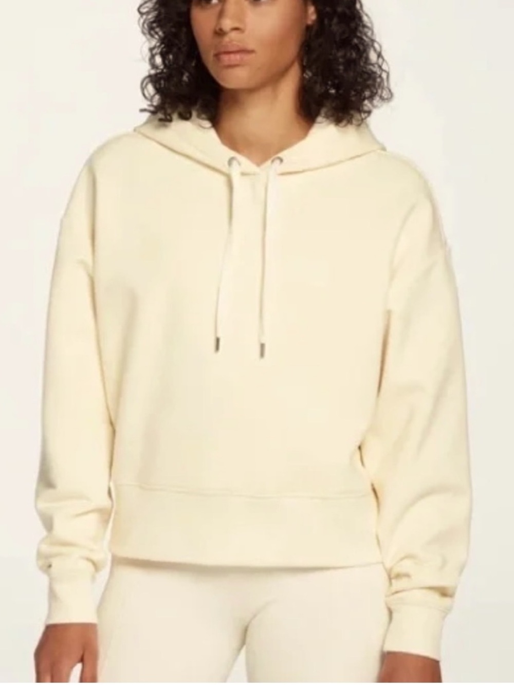 Calia Womens Butter Yellow Pullover Sweatshirt Hoodie Size Large EUC